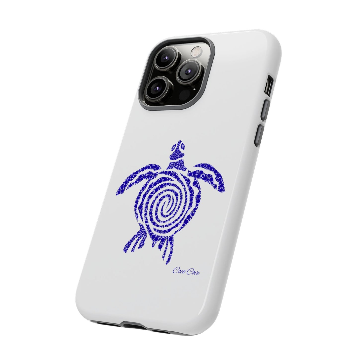 Sea Turtle Spiral Phone Case — Blue Tribal Turtle iPhone Cover