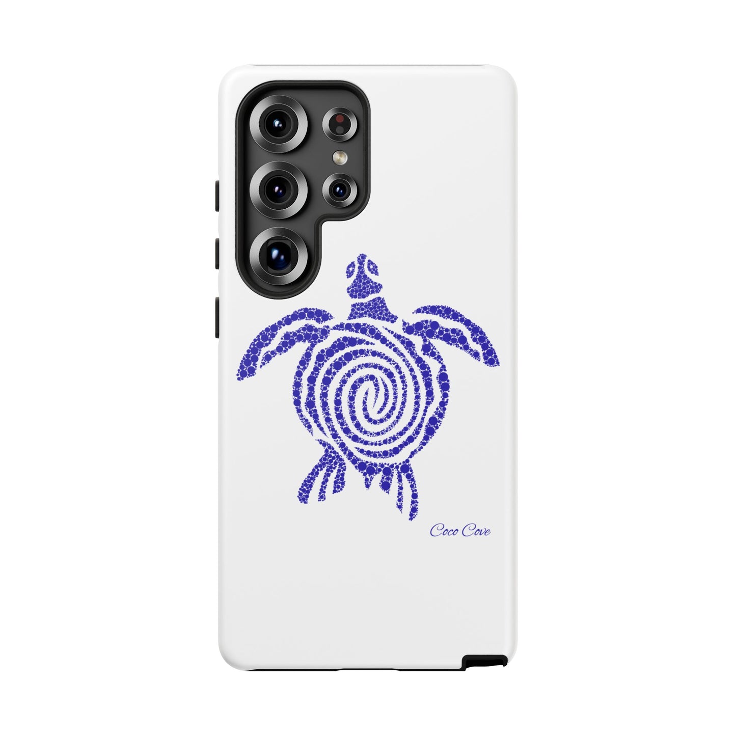 Sea Turtle Spiral Phone Case — Blue Tribal Turtle iPhone Cover