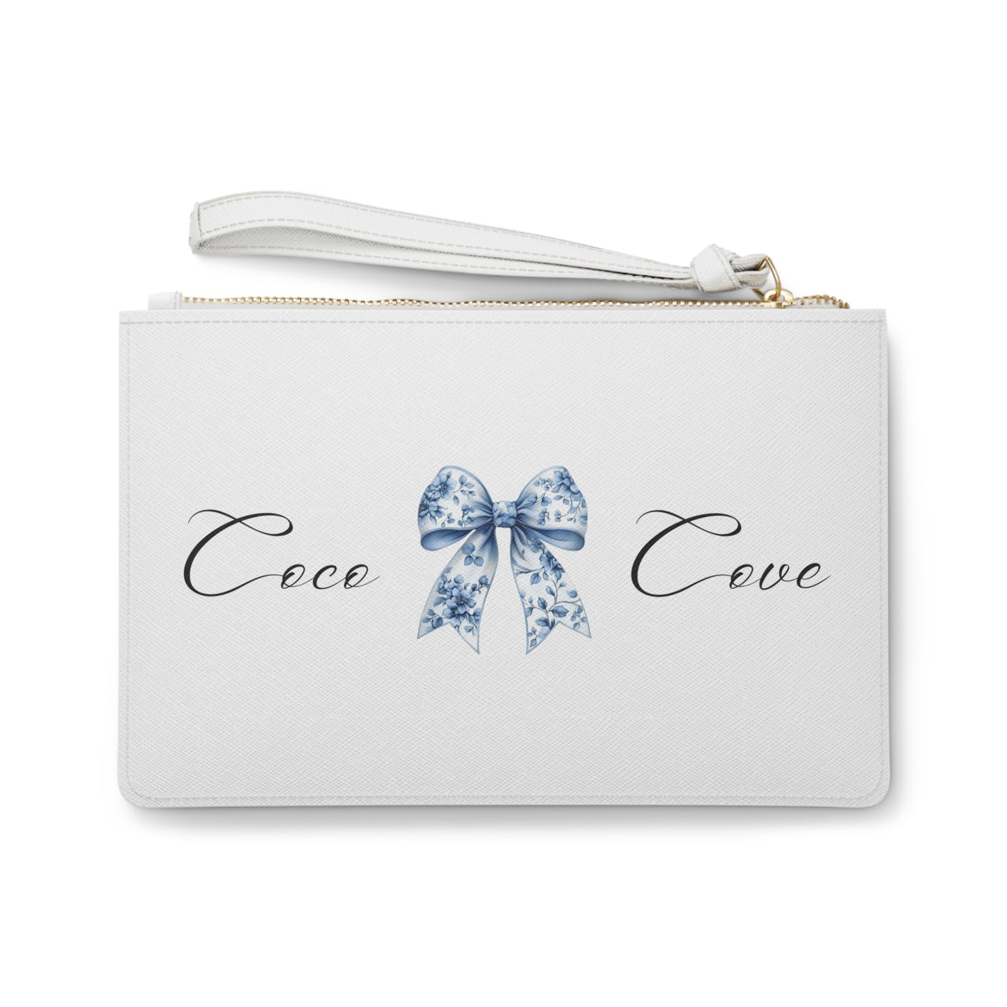 Just a Girl Blue Bow Clutch Bag — Feminine Wristlet Purse