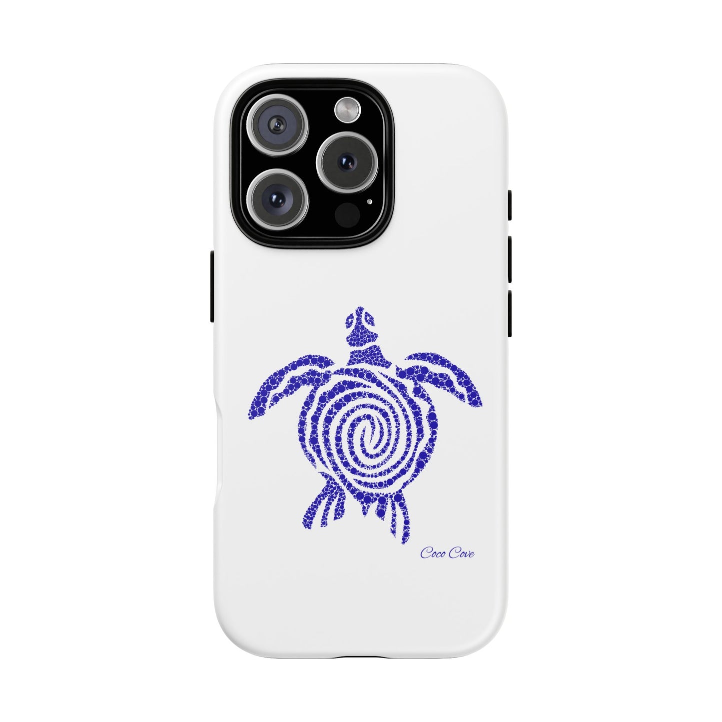 Sea Turtle Spiral Phone Case — Blue Tribal Turtle iPhone Cover