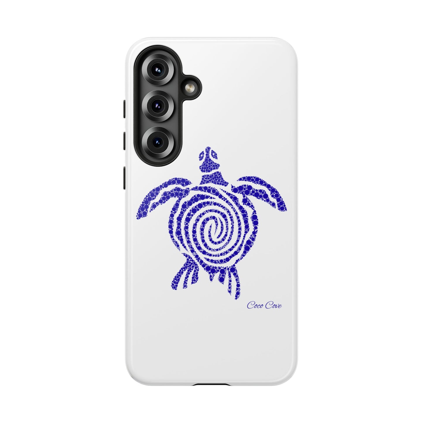 Sea Turtle Spiral Phone Case — Blue Tribal Turtle iPhone Cover