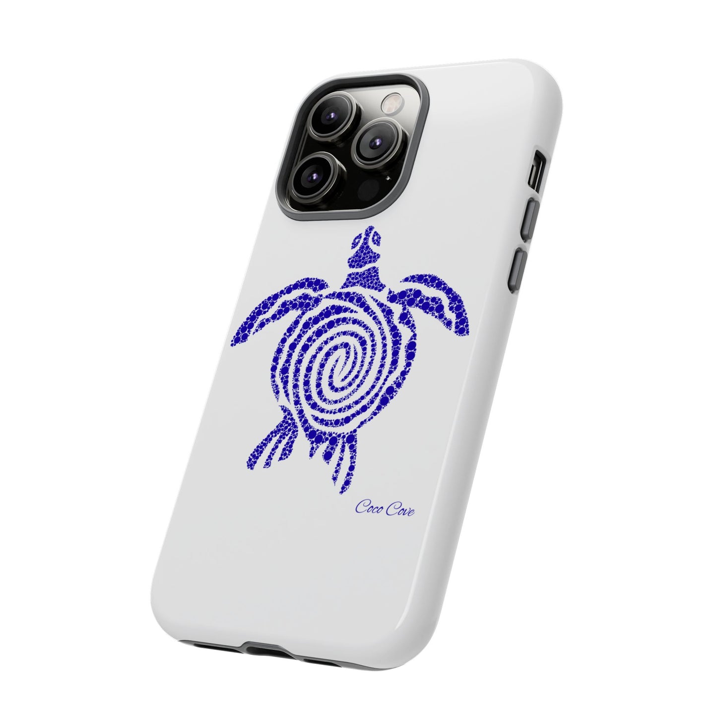 Sea Turtle Spiral Phone Case — Blue Tribal Turtle iPhone Cover