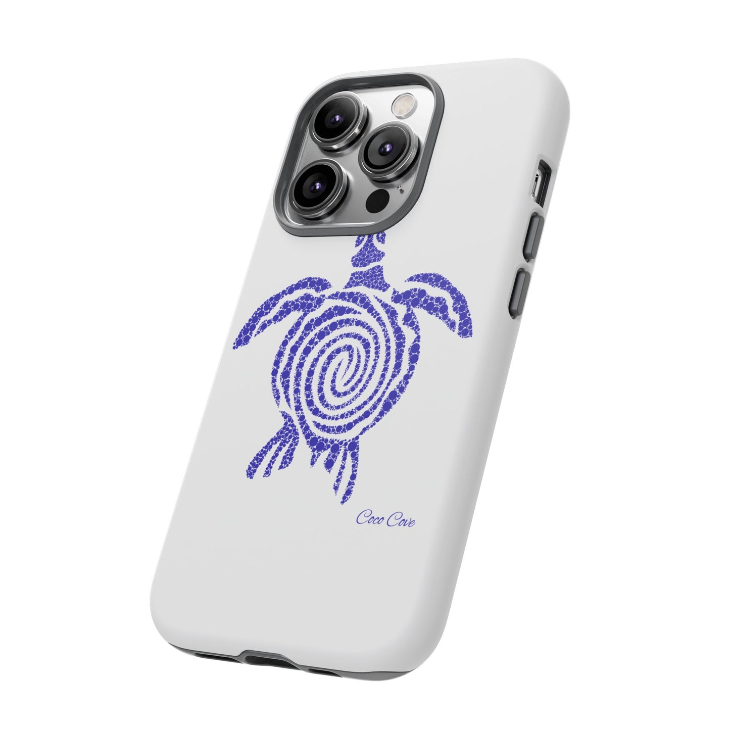 Sea Turtle Spiral Phone Case — Blue Tribal Turtle iPhone Cover