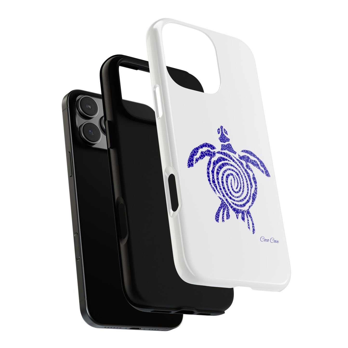 Sea Turtle Spiral Phone Case — Blue Tribal Turtle iPhone Cover