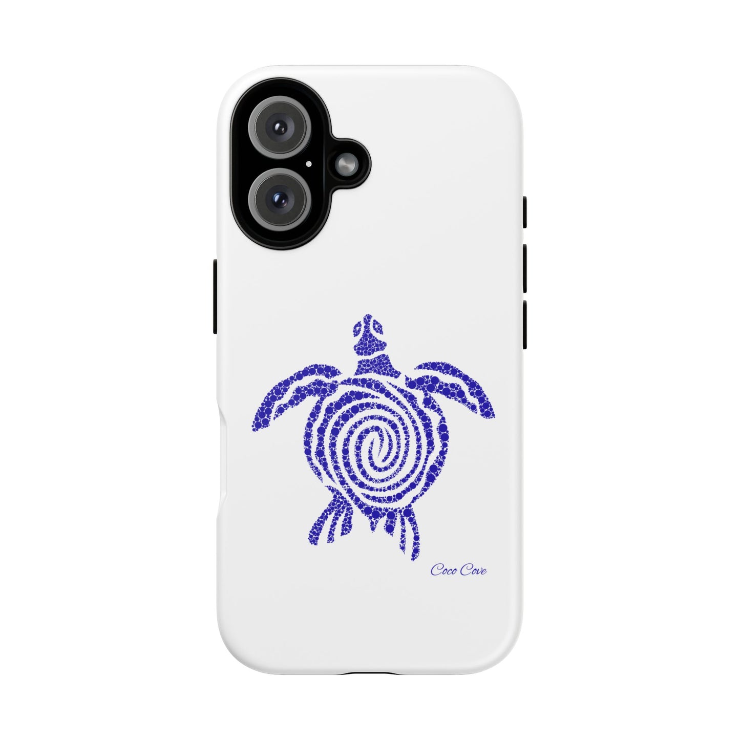Sea Turtle Spiral Phone Case — Blue Tribal Turtle iPhone Cover