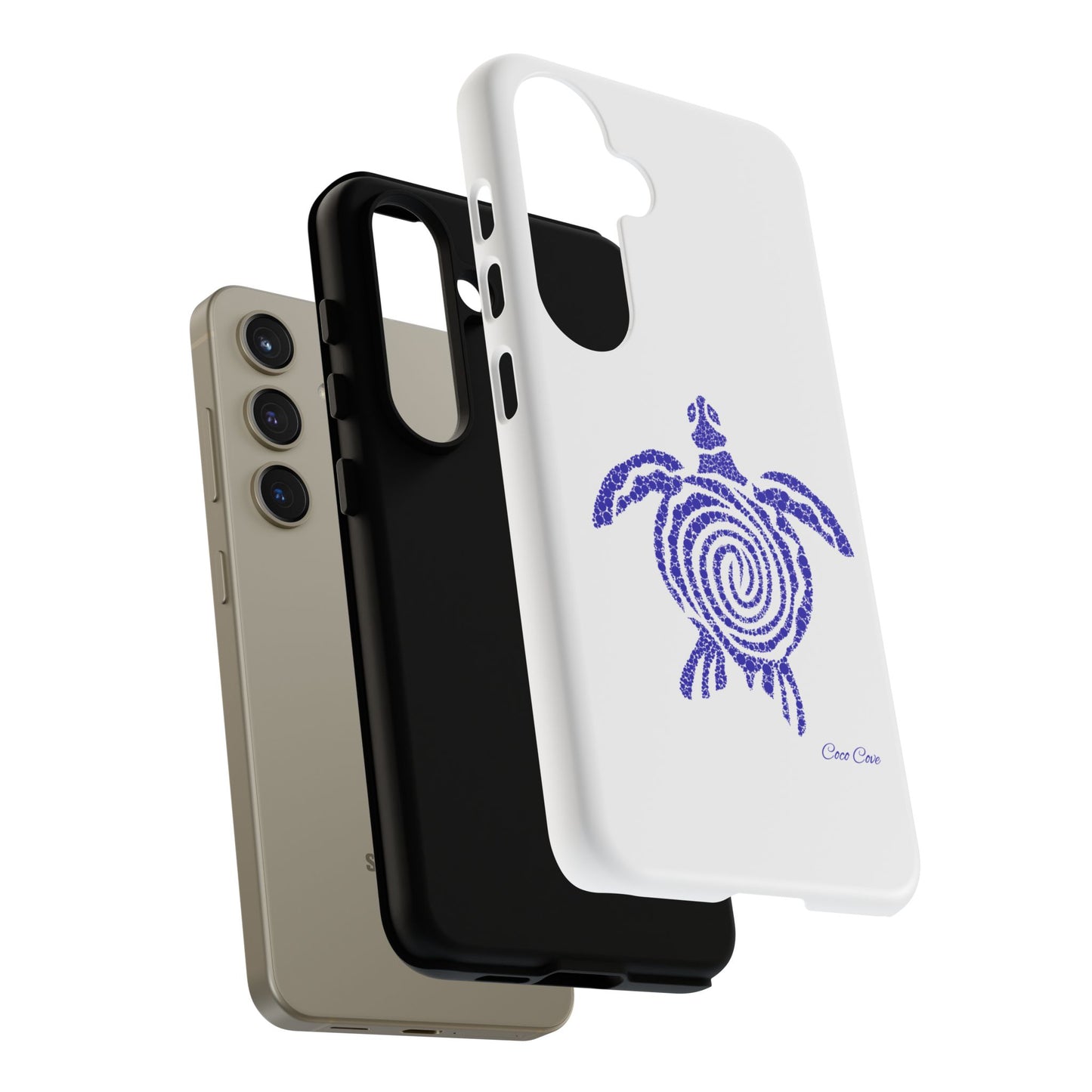 Sea Turtle Spiral Phone Case — Blue Tribal Turtle iPhone Cover