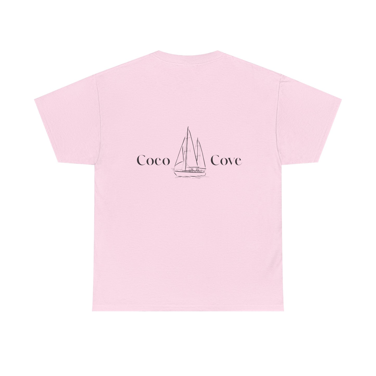 Coastal Sailboat Tee — "Coco Cove" Graphic Cotton T‑Shirt
