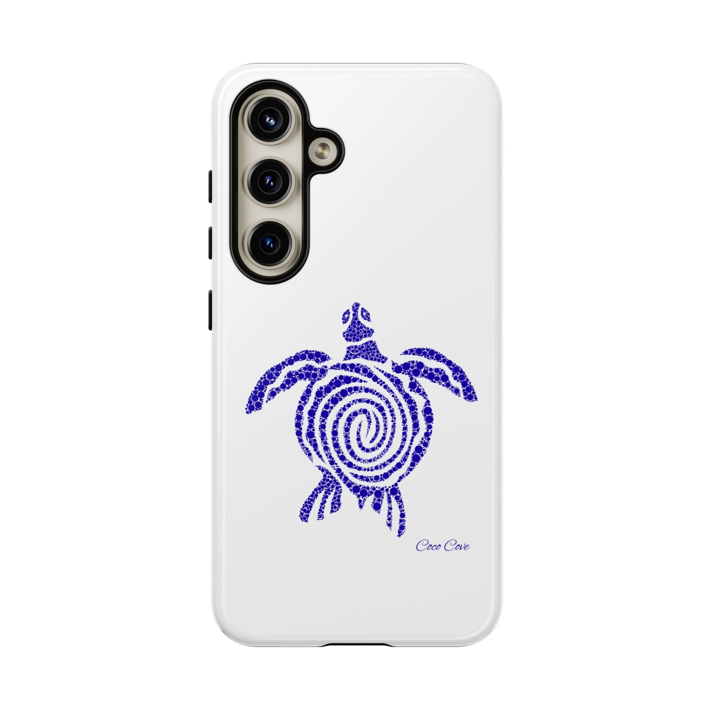 Sea Turtle Spiral Phone Case — Blue Tribal Turtle iPhone Cover