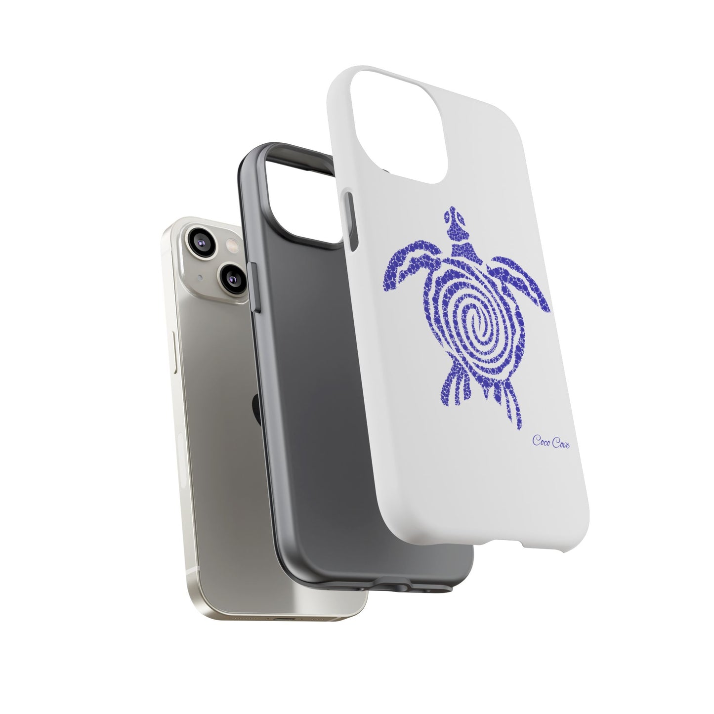 Sea Turtle Spiral Phone Case — Blue Tribal Turtle iPhone Cover