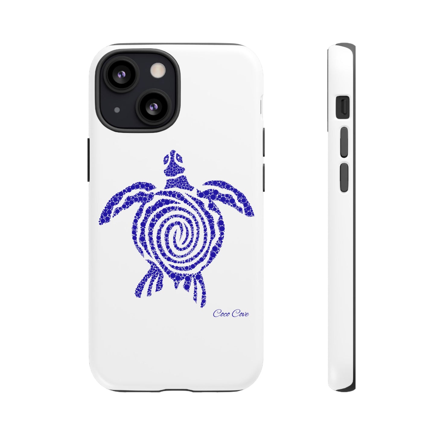 Sea Turtle Spiral Phone Case — Blue Tribal Turtle iPhone Cover