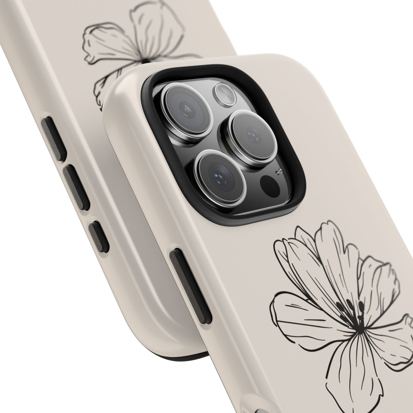 Floral 'I'll Be By The Ocean' Tough Phone Case — Minimal Beach-Inspired Protection