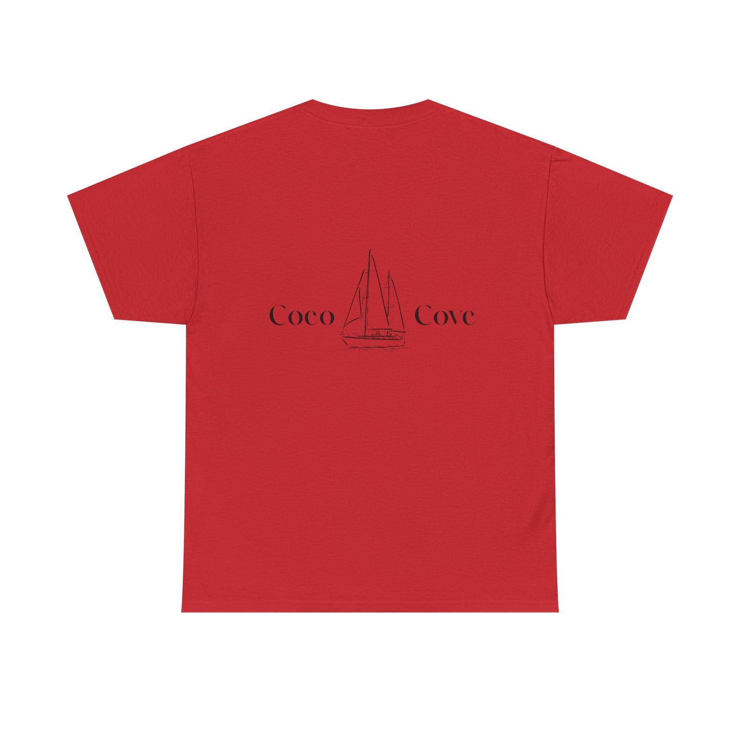 Coastal Sailboat Tee — "Coco Cove" Graphic Cotton T‑Shirt