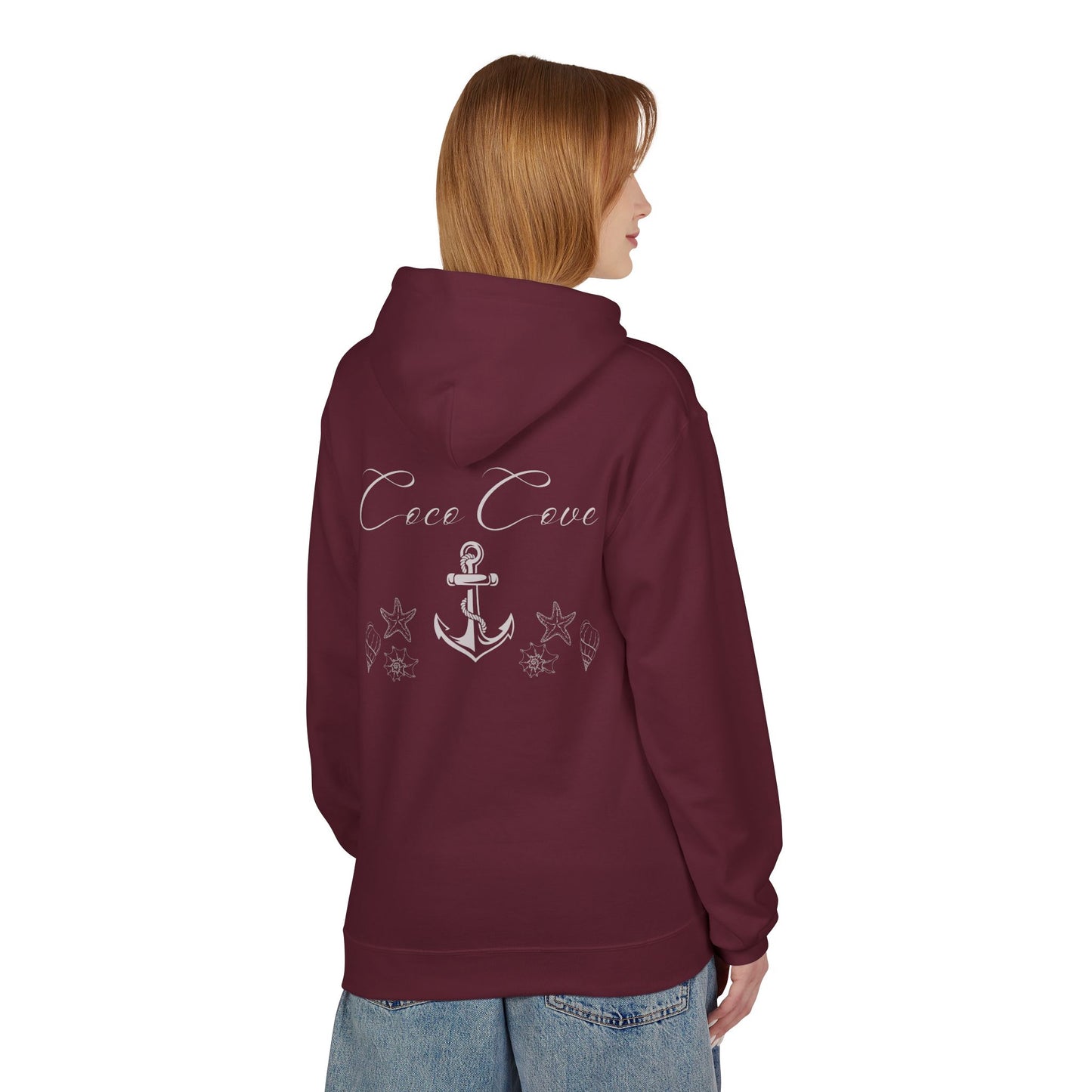 Coco Cove Anchor Hoodie – Nautical Pullover with Script Logo