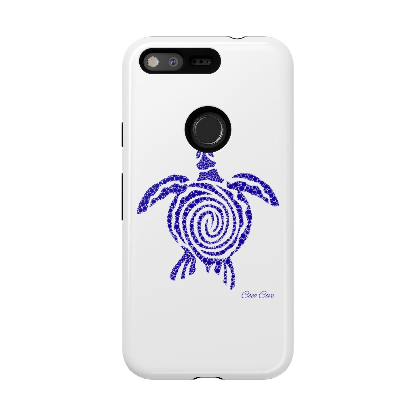 Sea Turtle Spiral Phone Case — Blue Tribal Turtle iPhone Cover