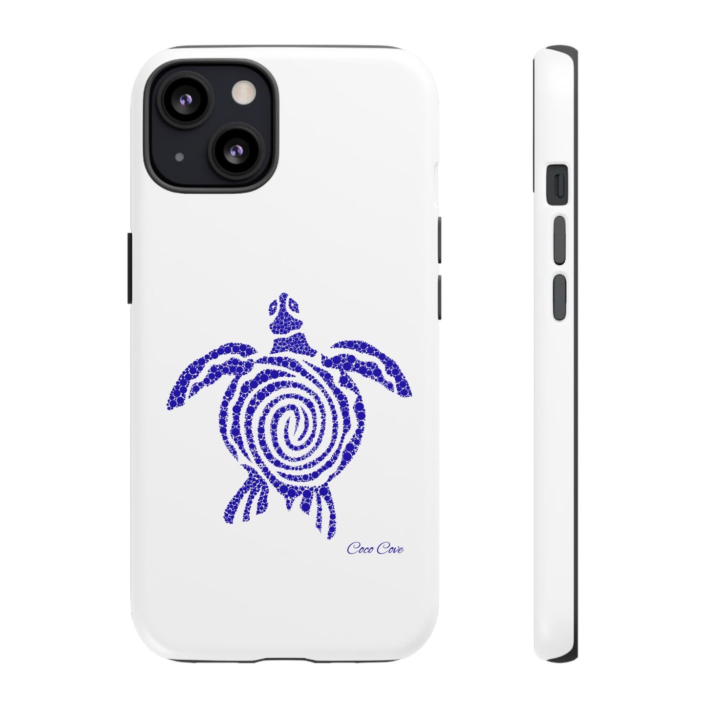 Sea Turtle Spiral Phone Case — Blue Tribal Turtle iPhone Cover