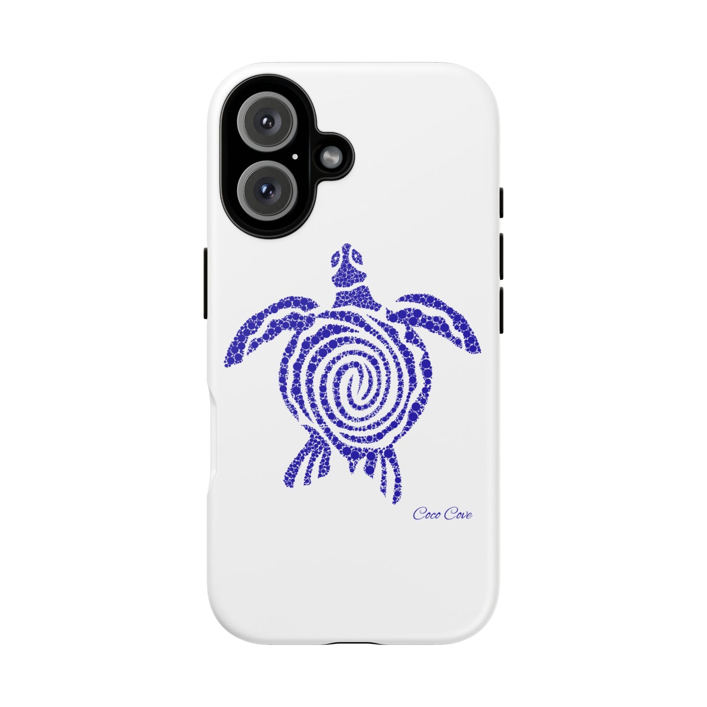 Sea Turtle Spiral Phone Case — Blue Tribal Turtle iPhone Cover