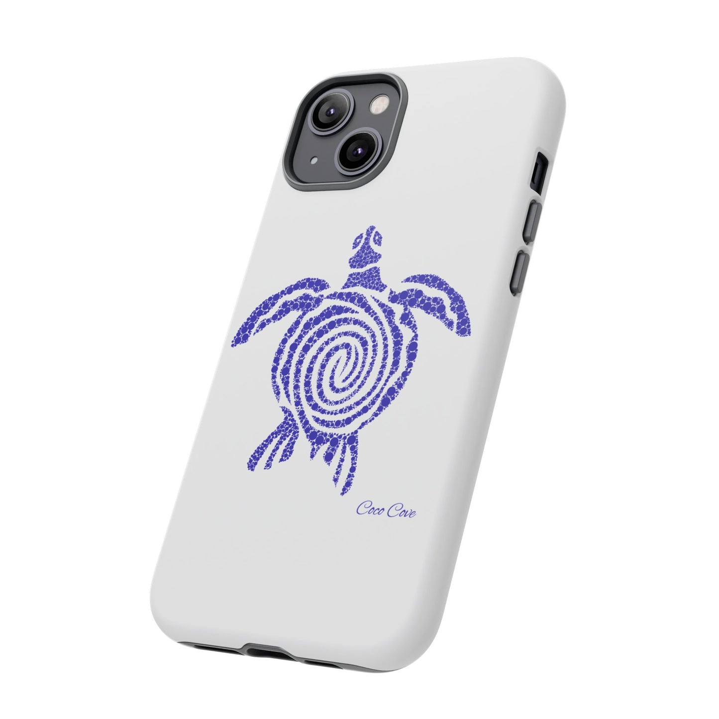 Sea Turtle Spiral Phone Case — Blue Tribal Turtle iPhone Cover