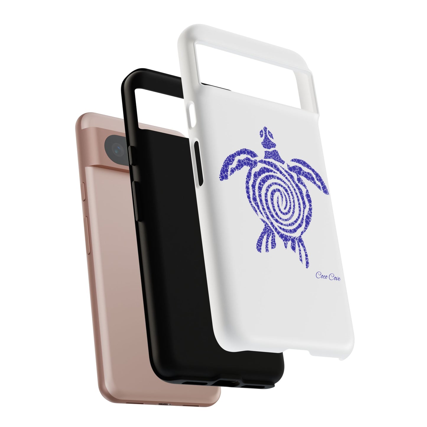 Sea Turtle Spiral Phone Case — Blue Tribal Turtle iPhone Cover