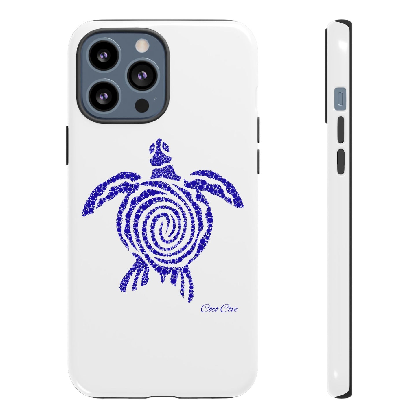 Sea Turtle Spiral Phone Case — Blue Tribal Turtle iPhone Cover