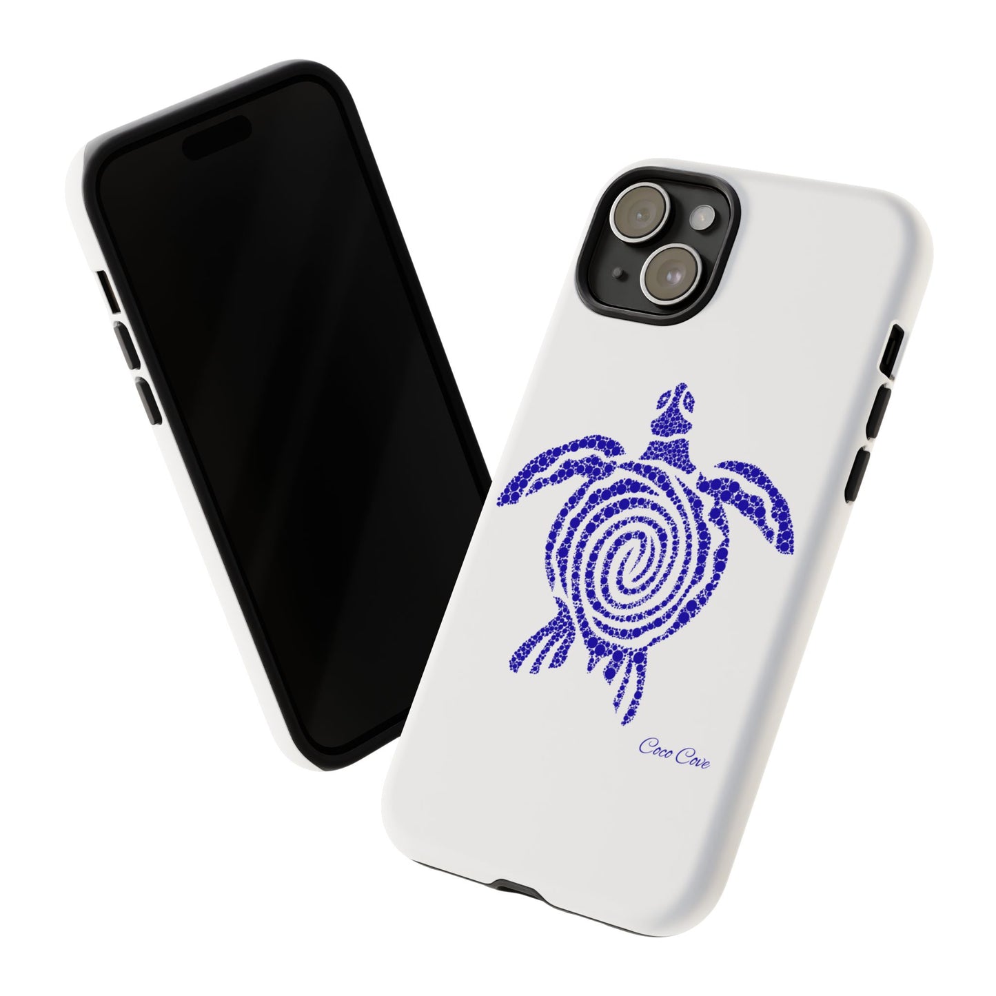 Sea Turtle Spiral Phone Case — Blue Tribal Turtle iPhone Cover