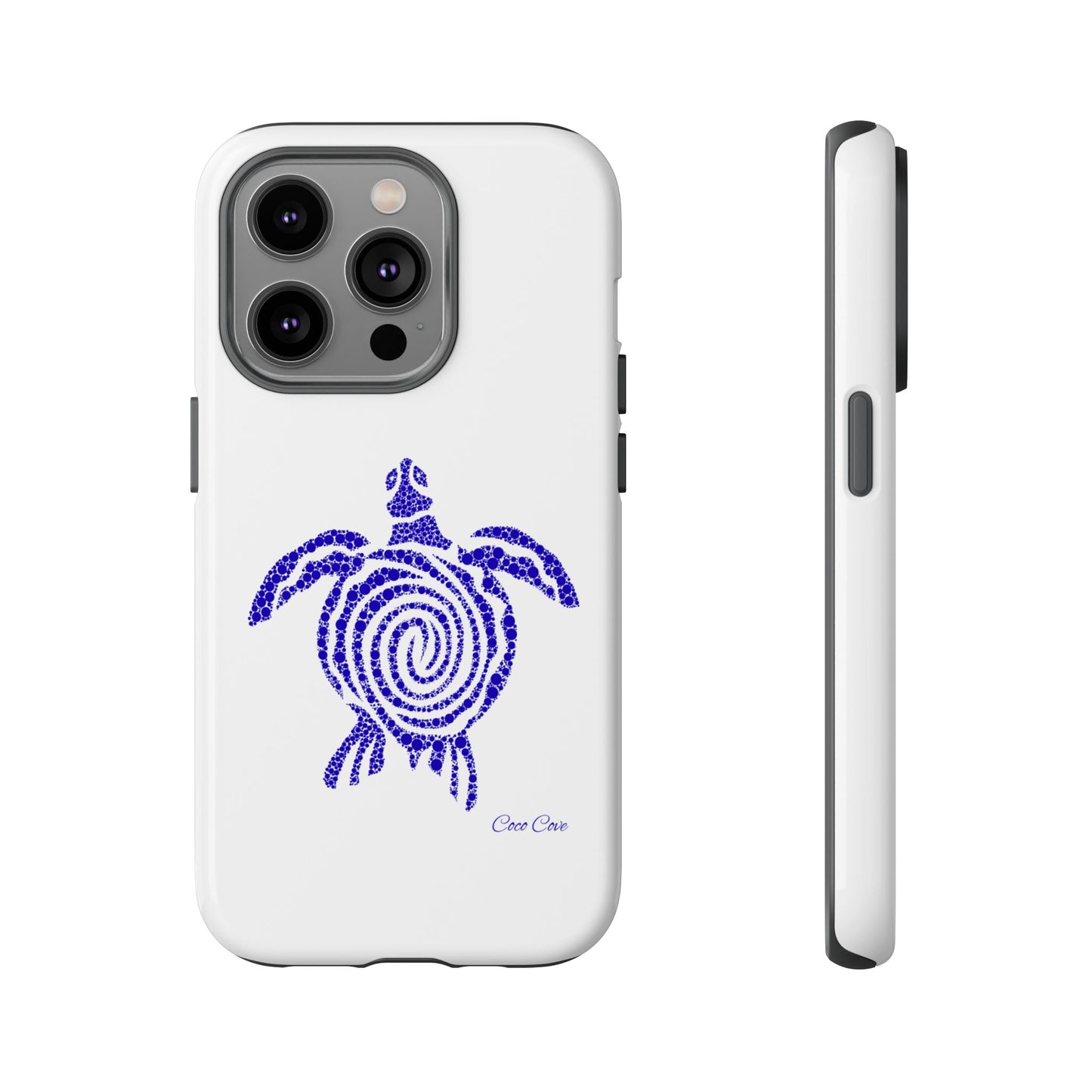 Sea Turtle Spiral Phone Case — Blue Tribal Turtle iPhone Cover