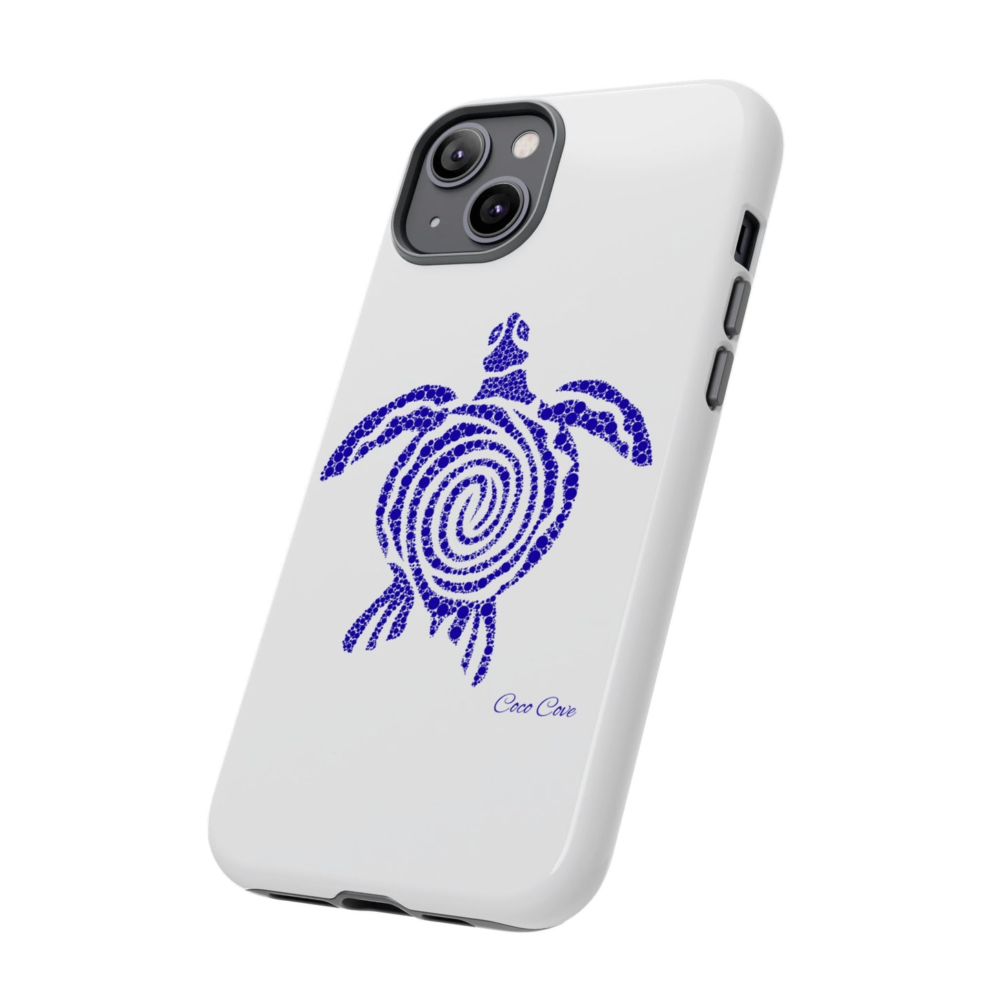 Sea Turtle Spiral Phone Case — Blue Tribal Turtle iPhone Cover