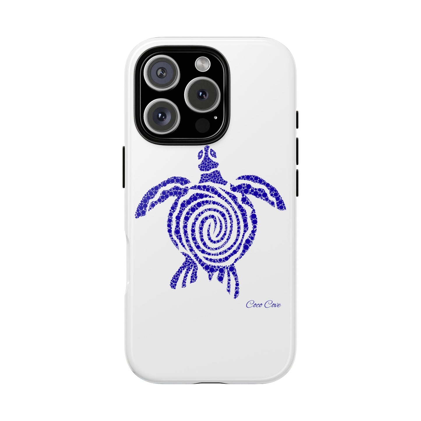 Sea Turtle Spiral Phone Case — Blue Tribal Turtle iPhone Cover