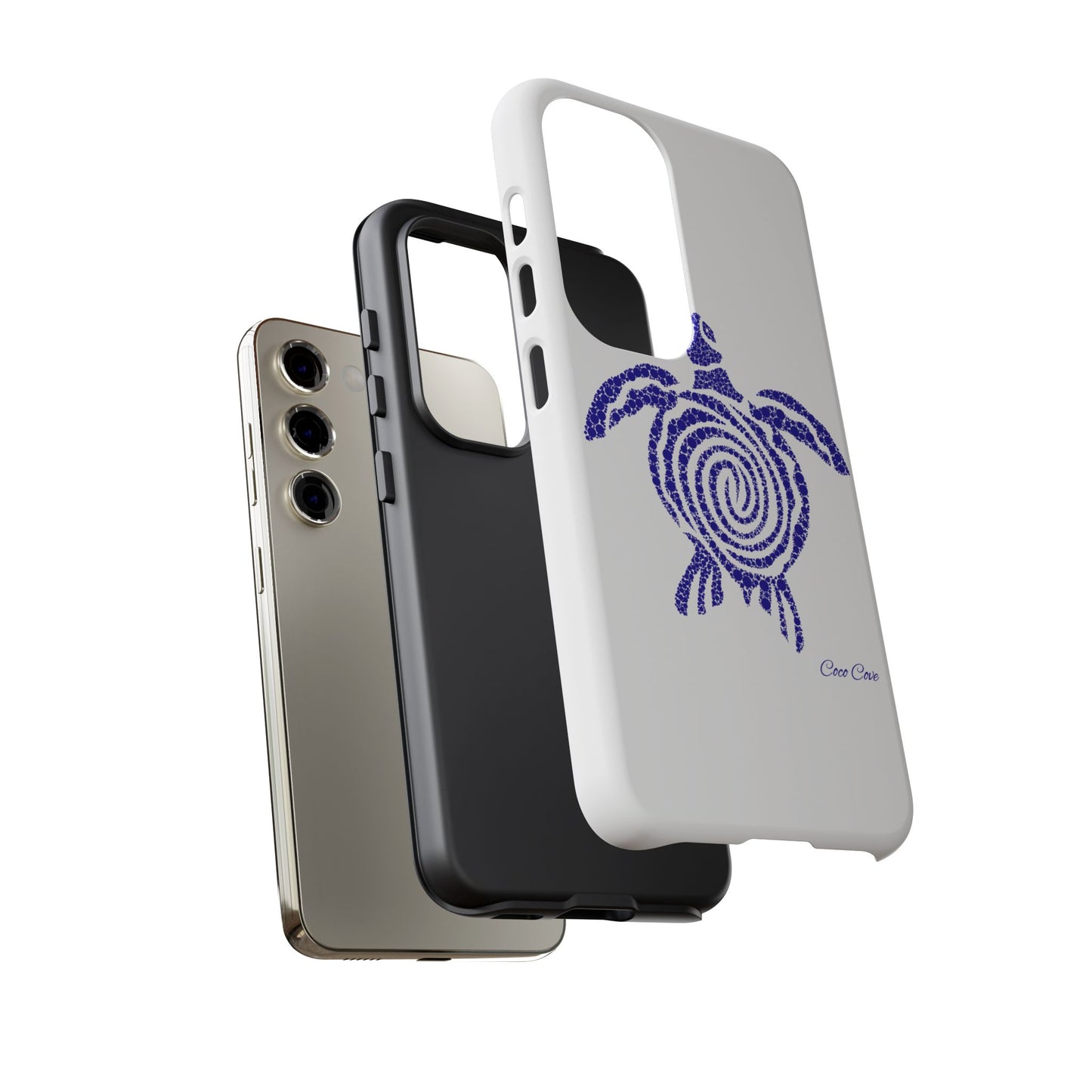 Sea Turtle Spiral Phone Case — Blue Tribal Turtle iPhone Cover