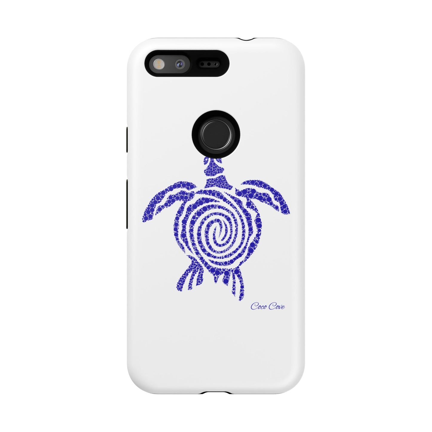 Sea Turtle Spiral Phone Case — Blue Tribal Turtle iPhone Cover