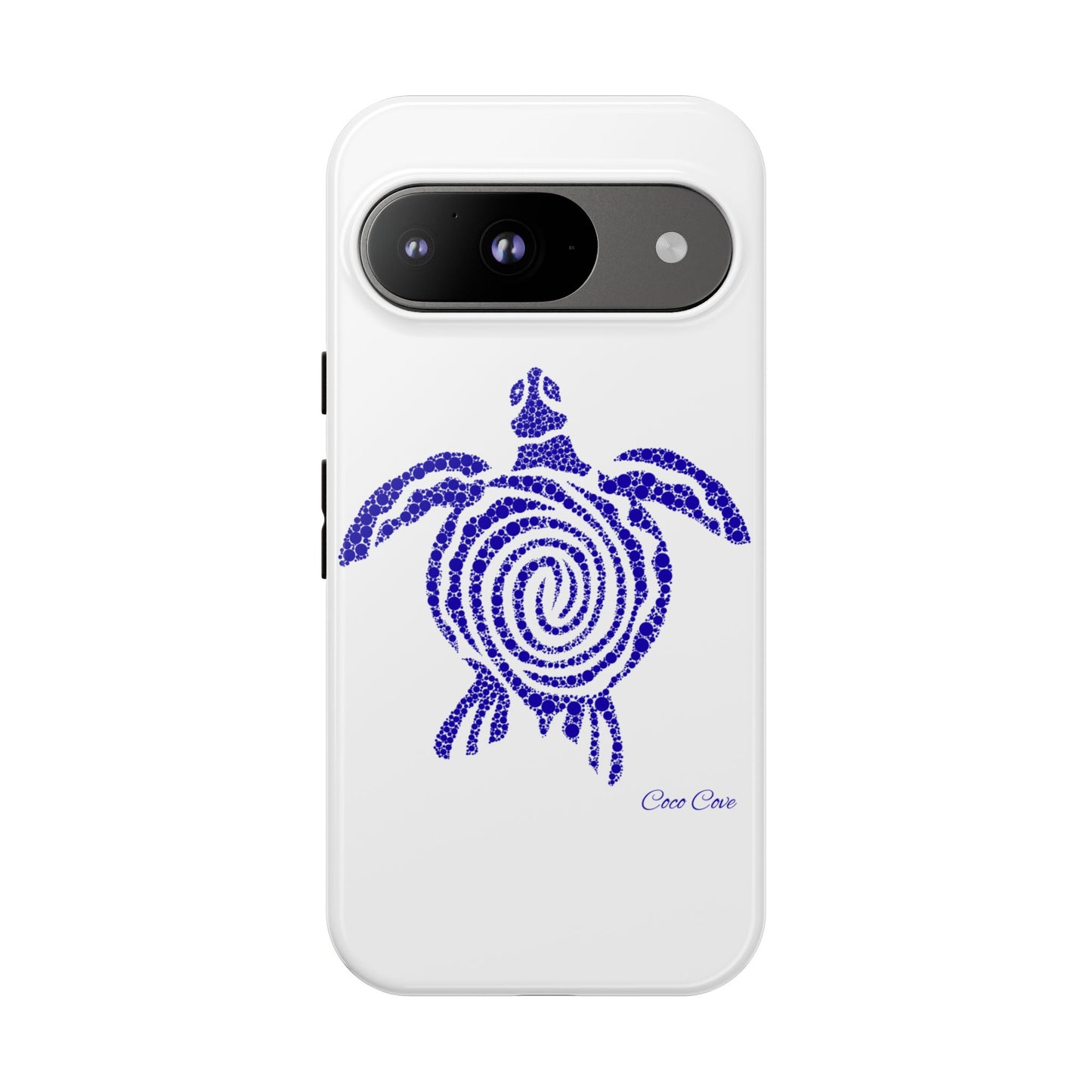 Sea Turtle Spiral Phone Case — Blue Tribal Turtle iPhone Cover