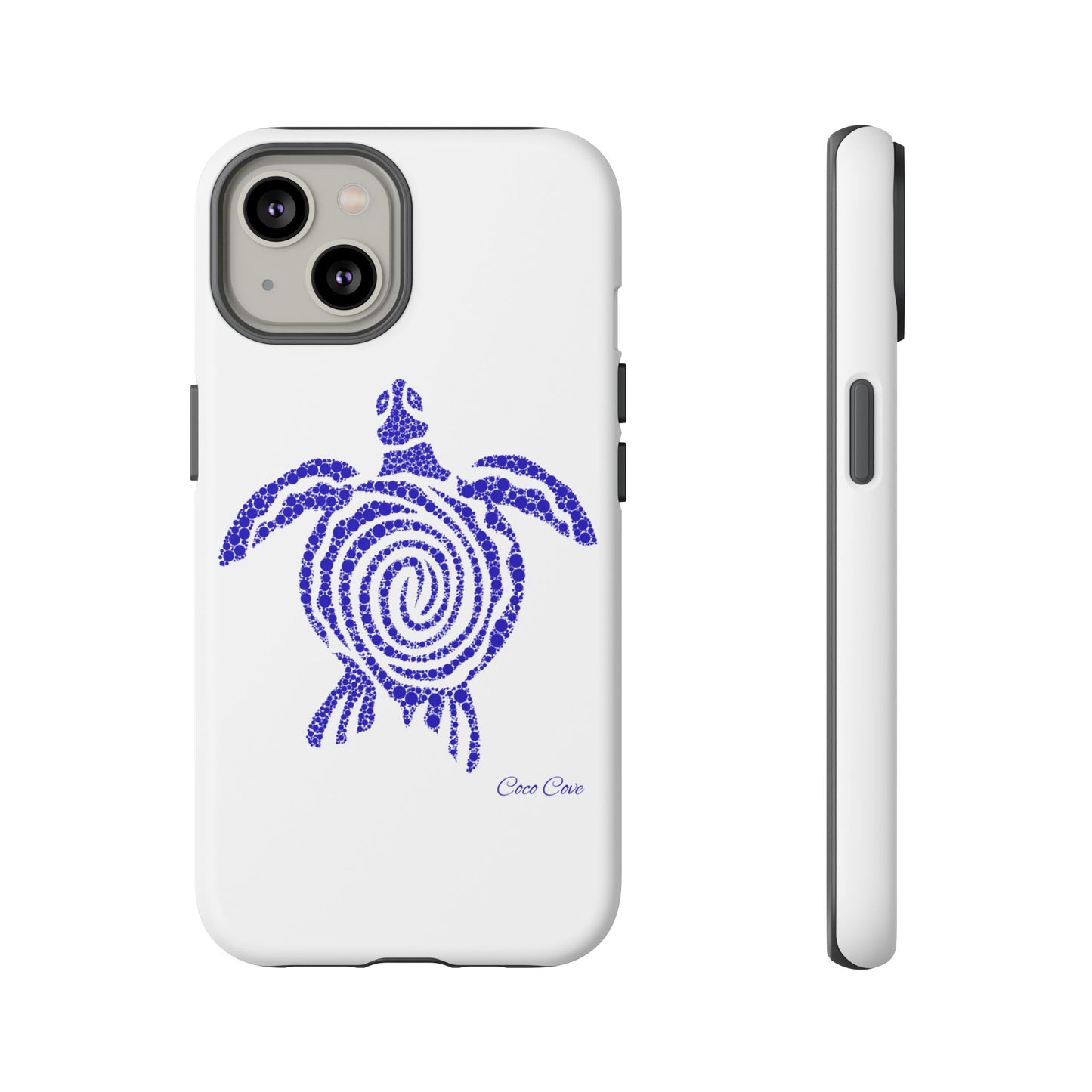 Sea Turtle Spiral Phone Case — Blue Tribal Turtle iPhone Cover