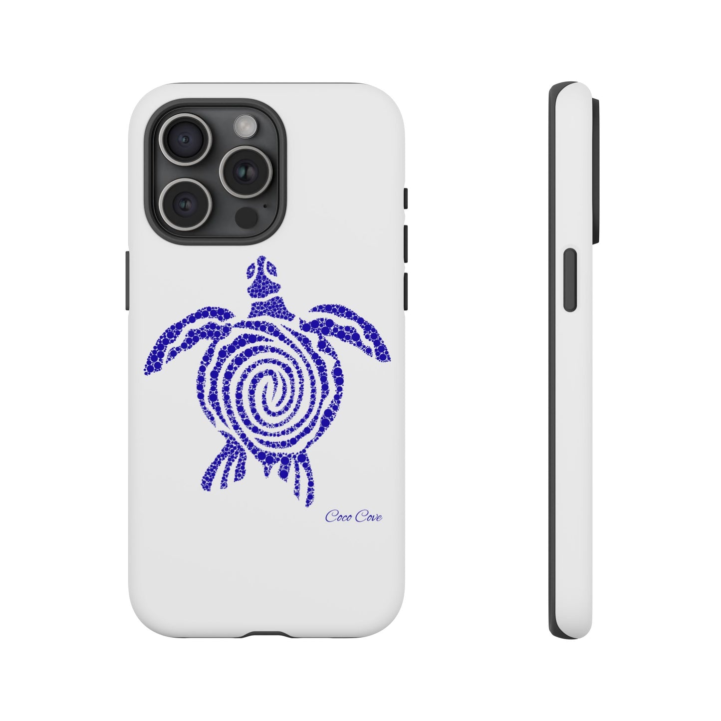 Sea Turtle Spiral Phone Case — Blue Tribal Turtle iPhone Cover