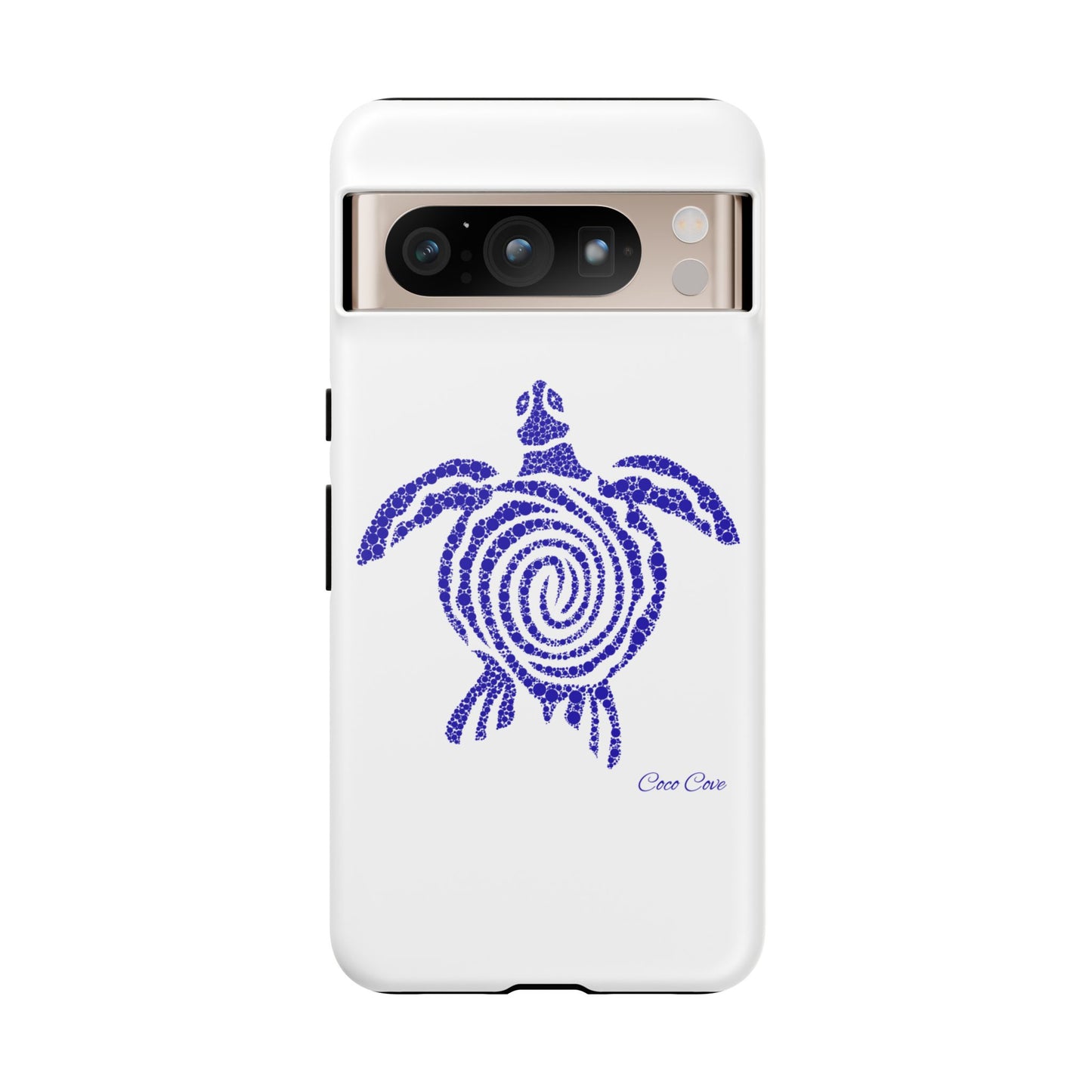 Sea Turtle Spiral Phone Case — Blue Tribal Turtle iPhone Cover