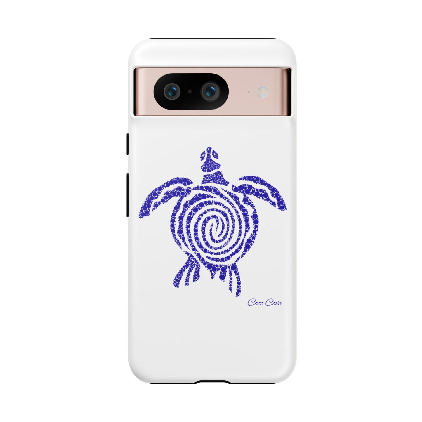 Sea Turtle Spiral Phone Case — Blue Tribal Turtle iPhone Cover