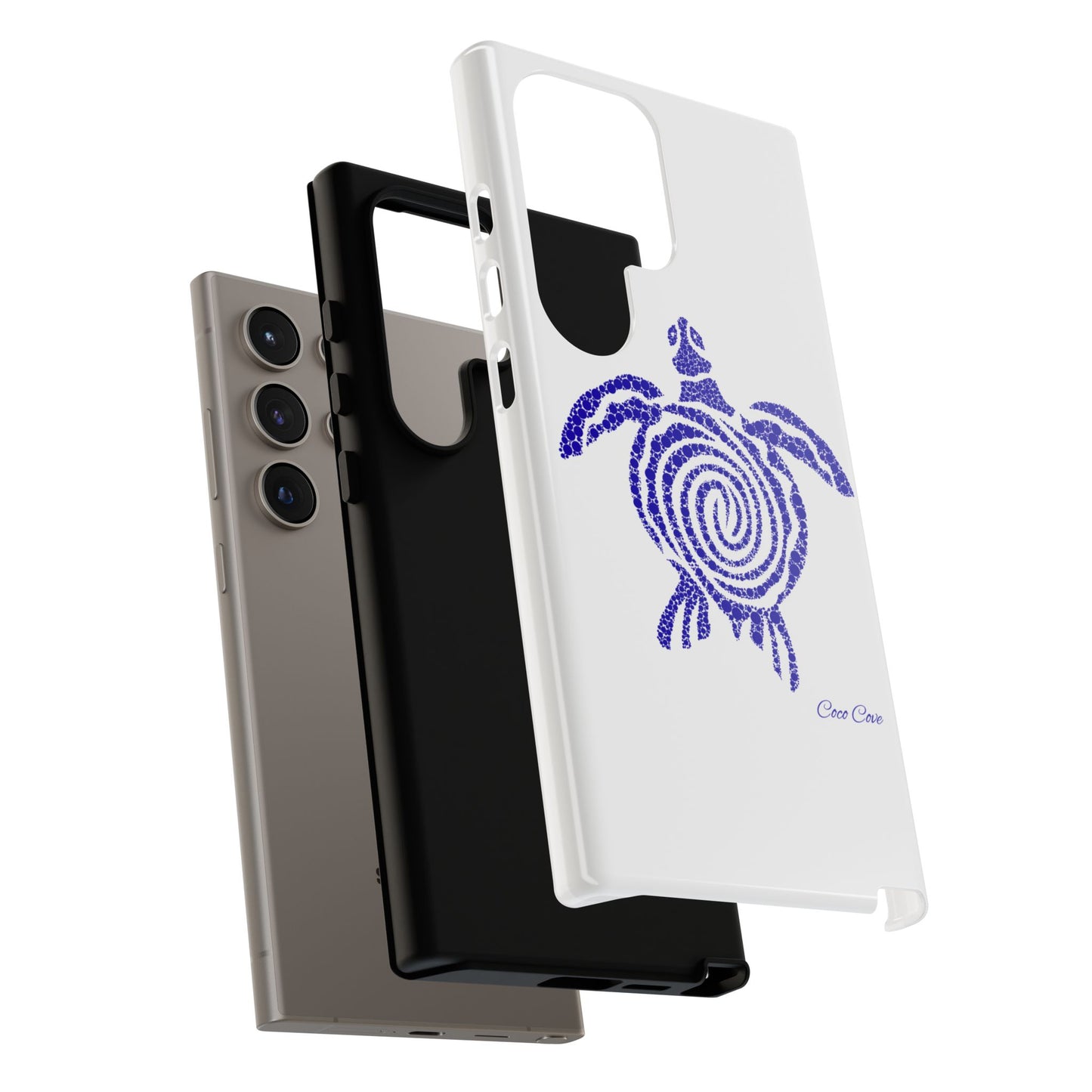 Sea Turtle Spiral Phone Case — Blue Tribal Turtle iPhone Cover