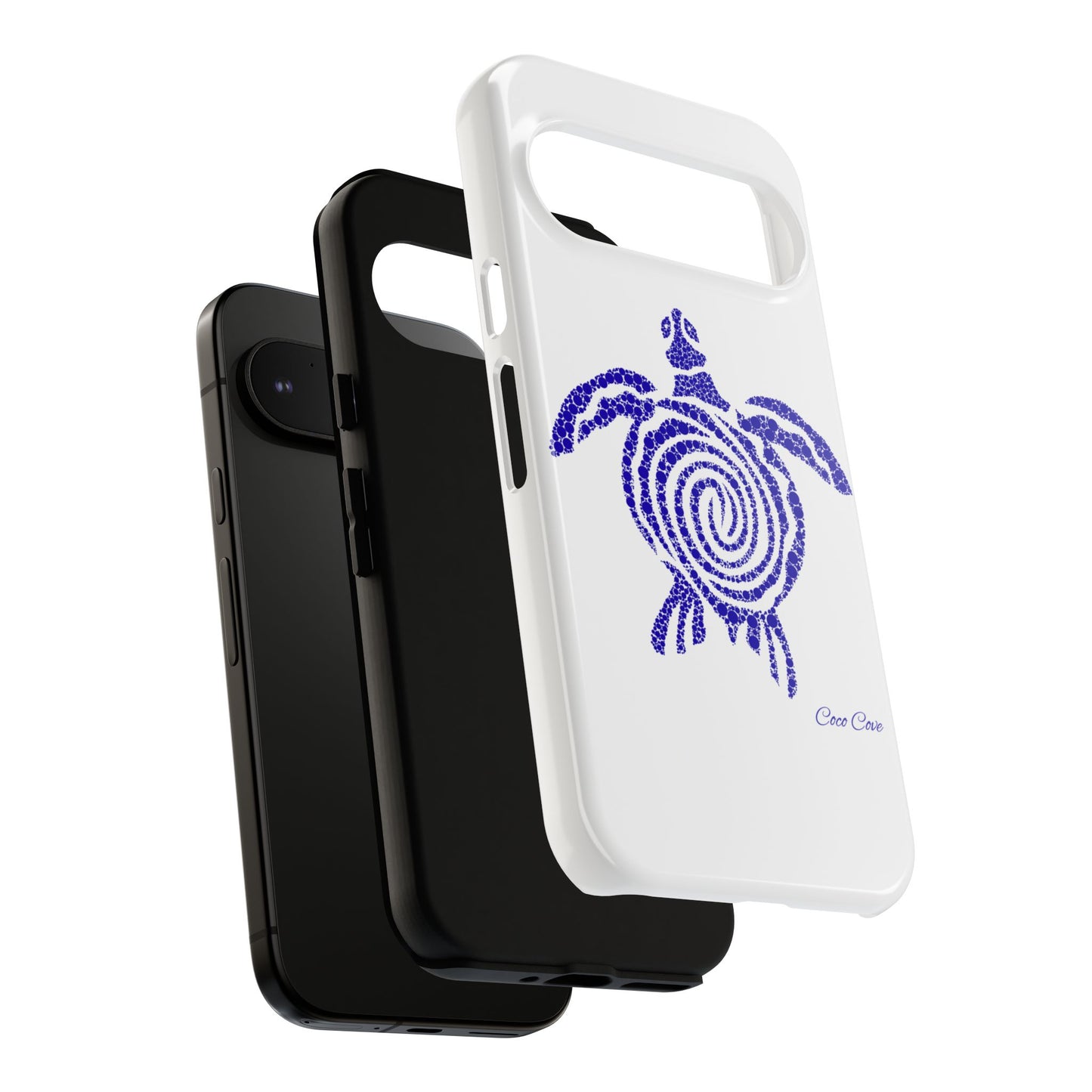 Sea Turtle Spiral Phone Case — Blue Tribal Turtle iPhone Cover