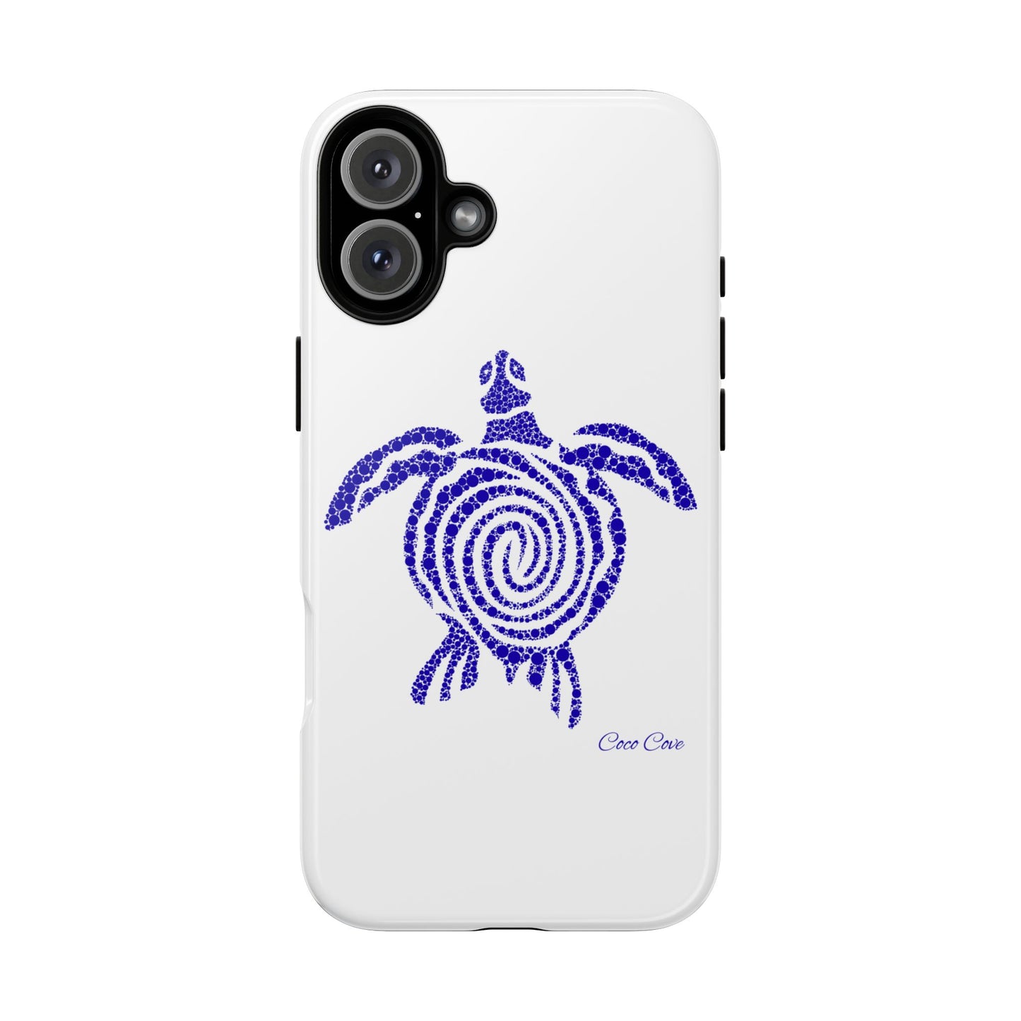 Sea Turtle Spiral Phone Case — Blue Tribal Turtle iPhone Cover