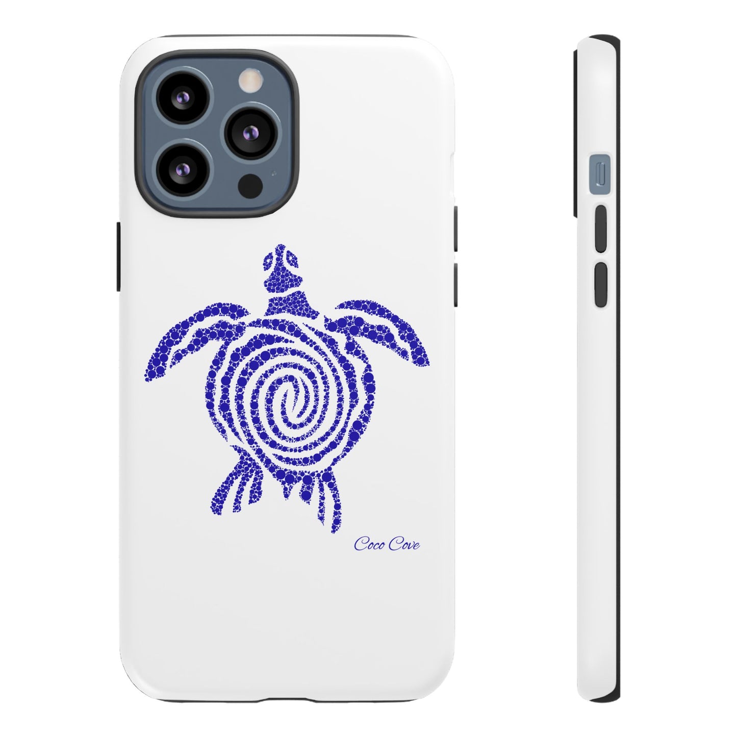 Sea Turtle Spiral Phone Case — Blue Tribal Turtle iPhone Cover