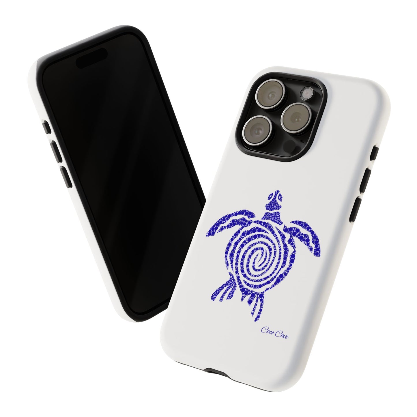 Sea Turtle Spiral Phone Case — Blue Tribal Turtle iPhone Cover