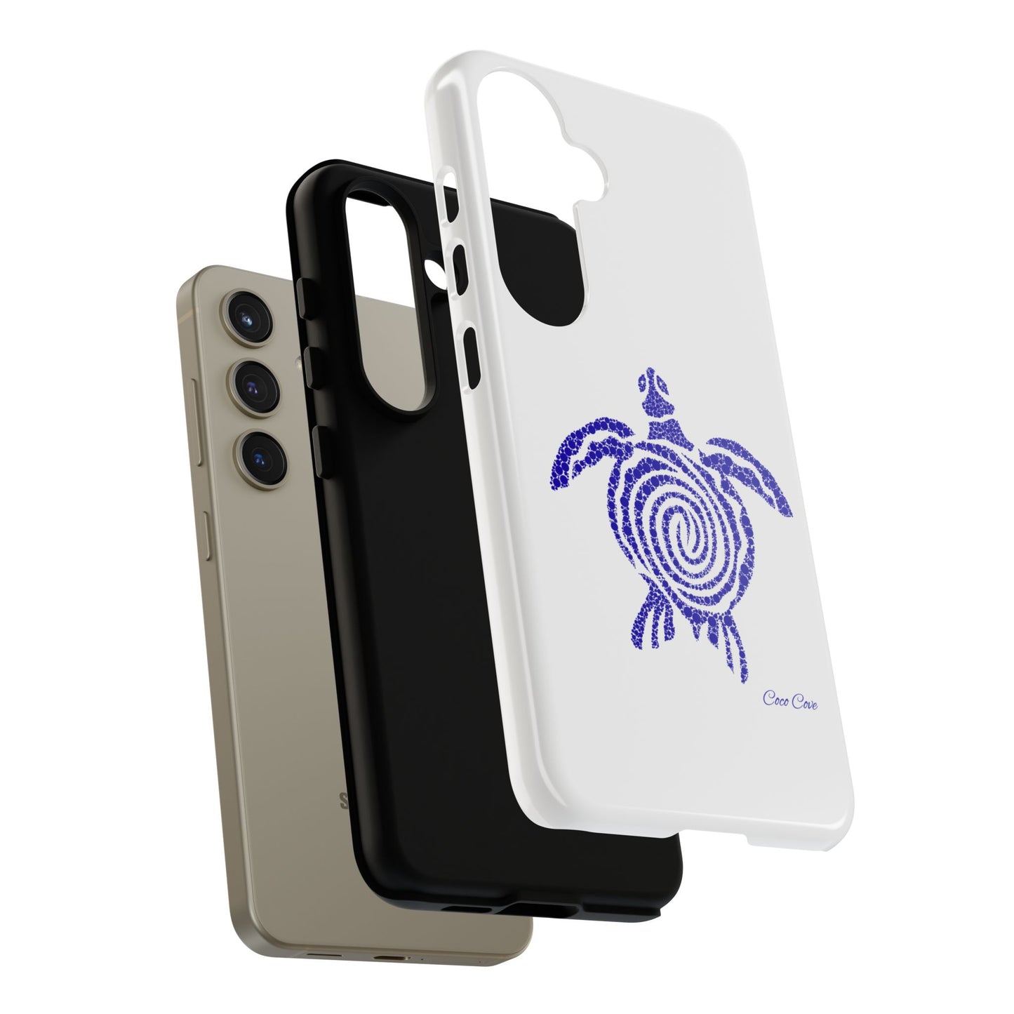 Sea Turtle Spiral Phone Case — Blue Tribal Turtle iPhone Cover