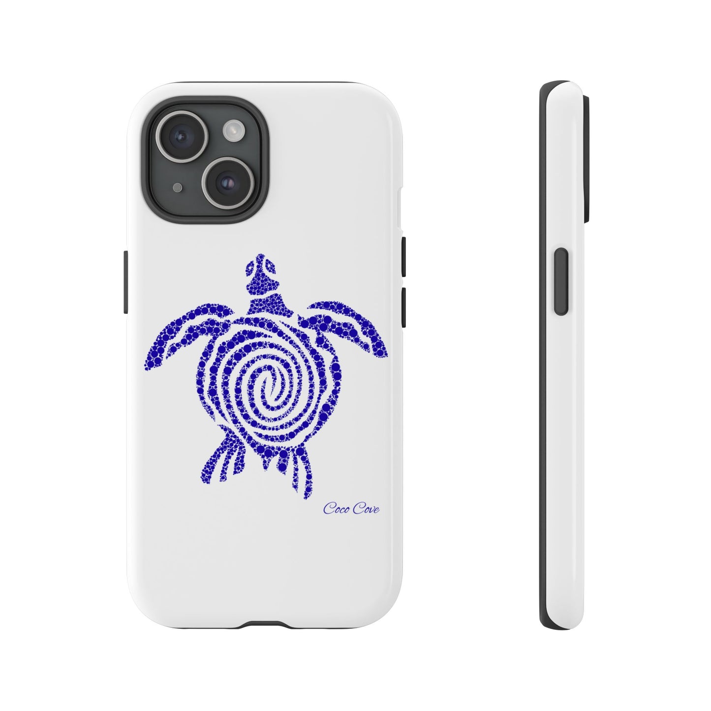Sea Turtle Spiral Phone Case — Blue Tribal Turtle iPhone Cover
