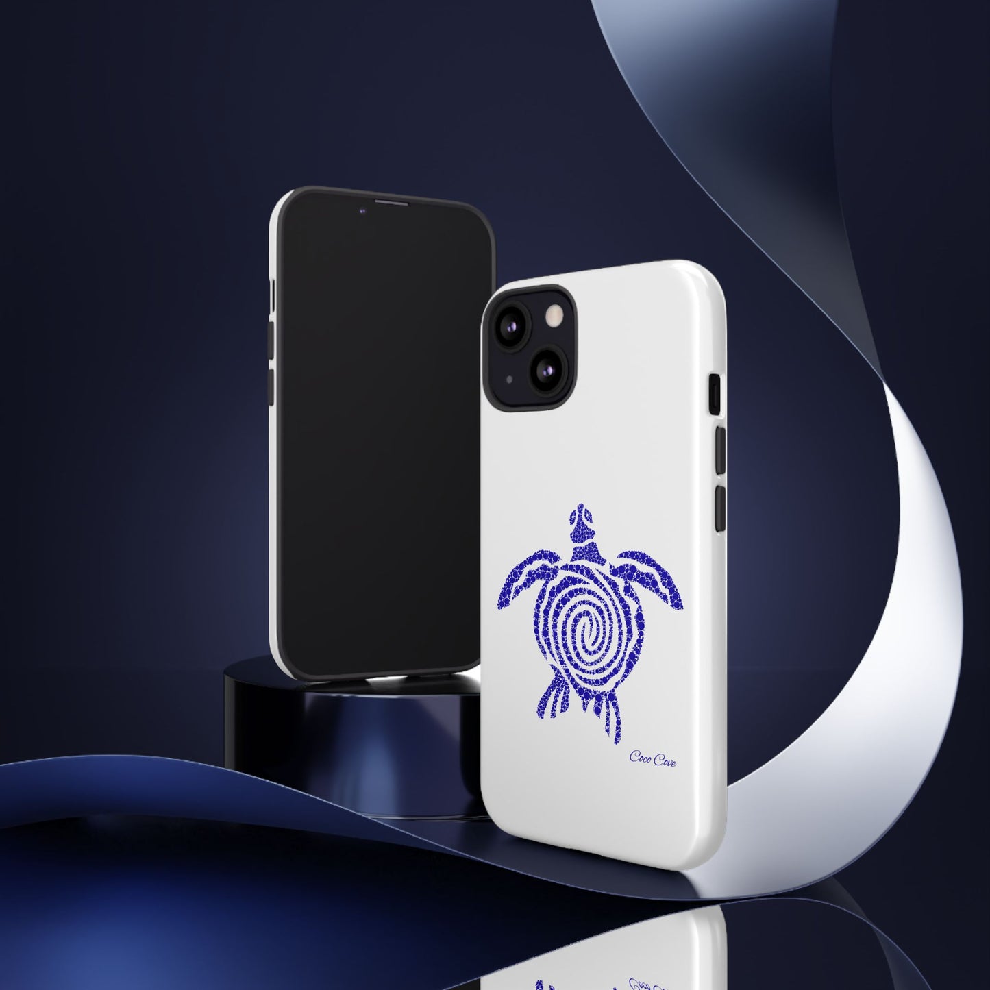 Sea Turtle Spiral Phone Case — Blue Tribal Turtle iPhone Cover