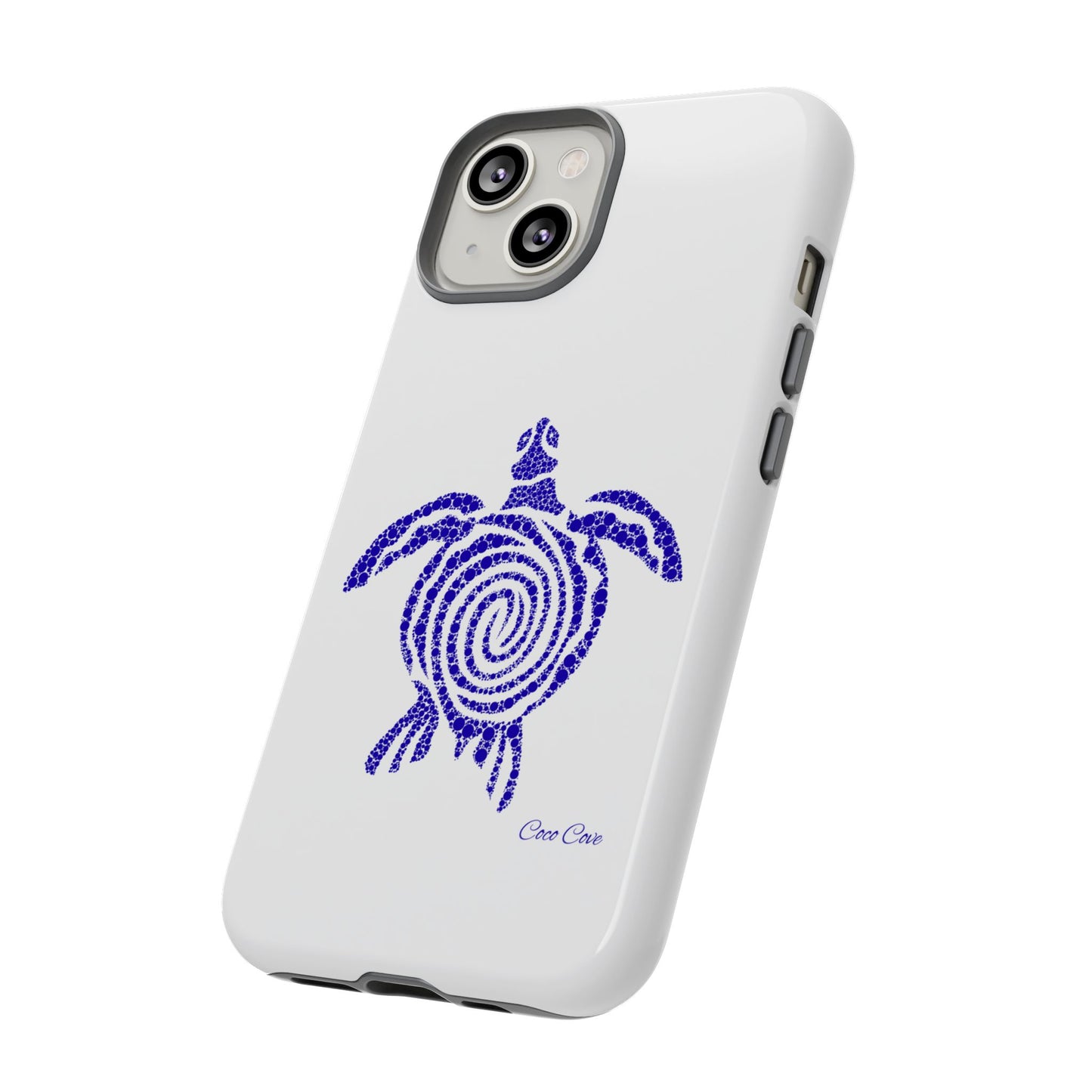 Sea Turtle Spiral Phone Case — Blue Tribal Turtle iPhone Cover