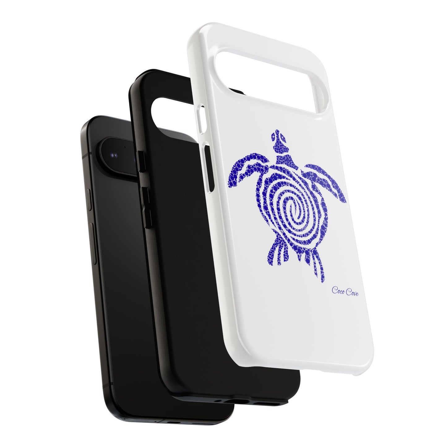 Sea Turtle Spiral Phone Case — Blue Tribal Turtle iPhone Cover