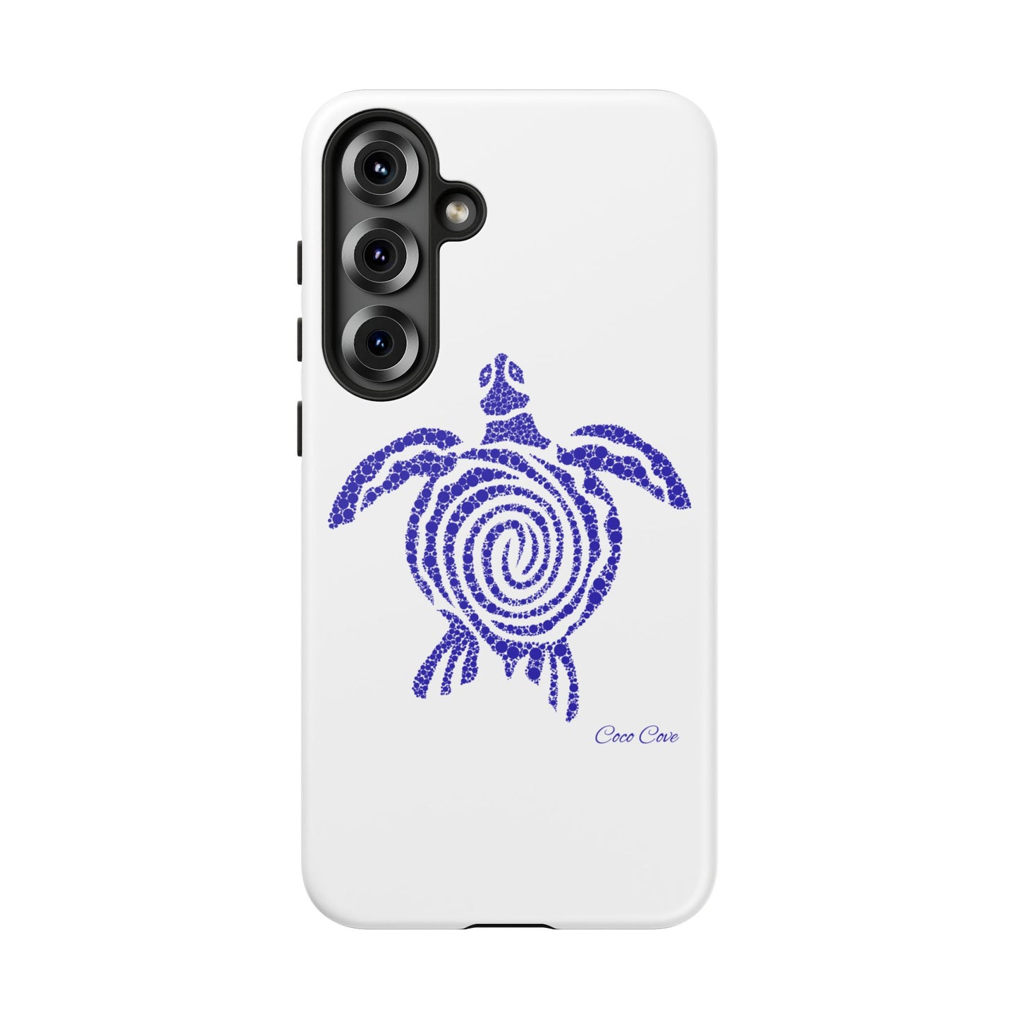 Sea Turtle Spiral Phone Case — Blue Tribal Turtle iPhone Cover