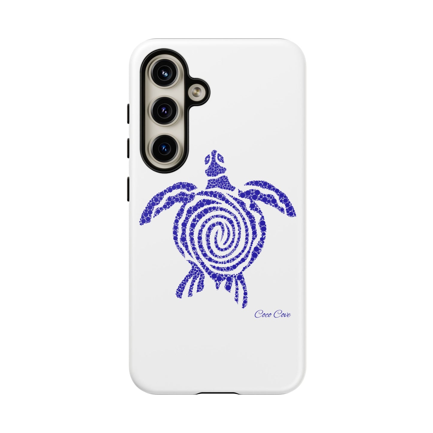 Sea Turtle Spiral Phone Case — Blue Tribal Turtle iPhone Cover
