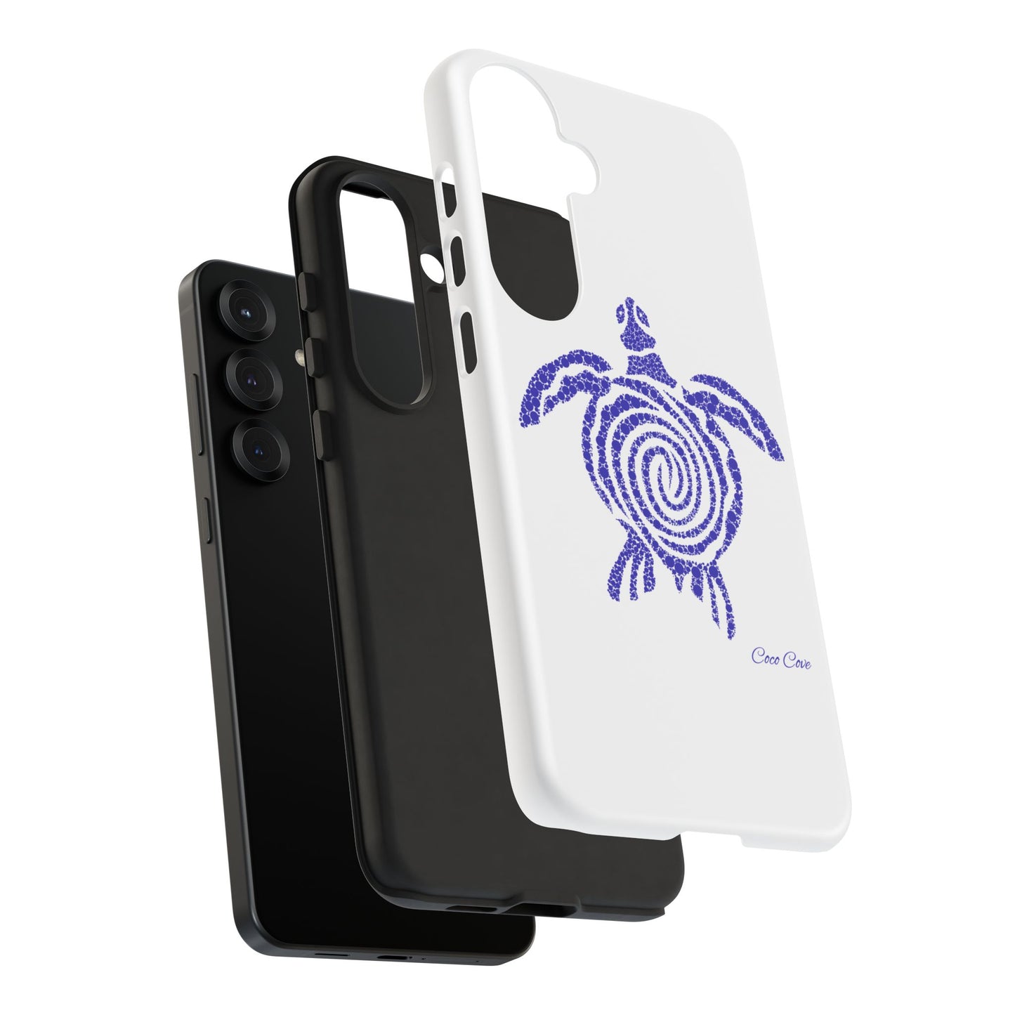 Sea Turtle Spiral Phone Case — Blue Tribal Turtle iPhone Cover