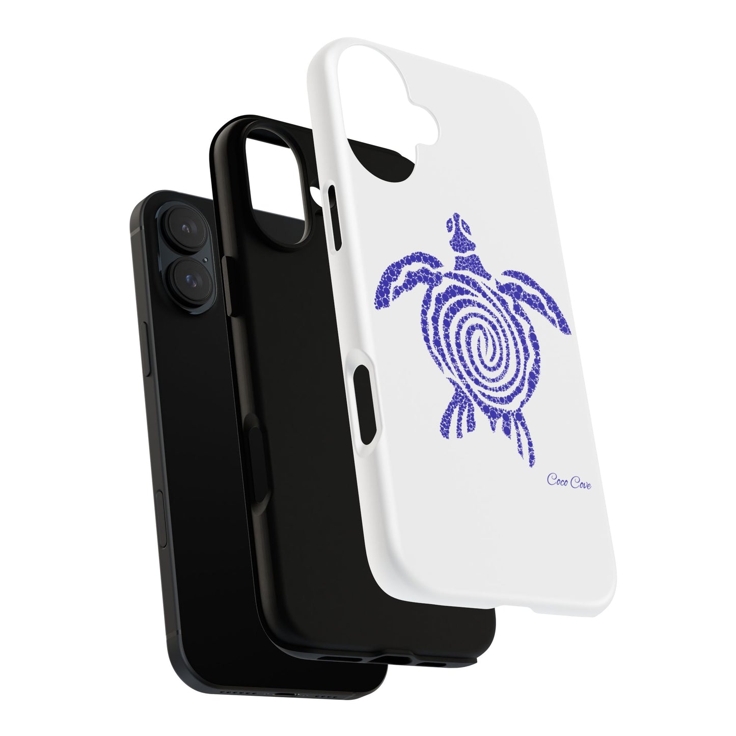 Sea Turtle Spiral Phone Case — Blue Tribal Turtle iPhone Cover