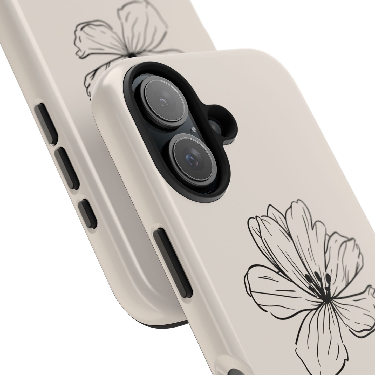 Floral 'I'll Be By The Ocean' Tough Phone Case — Minimal Beach-Inspired Protection