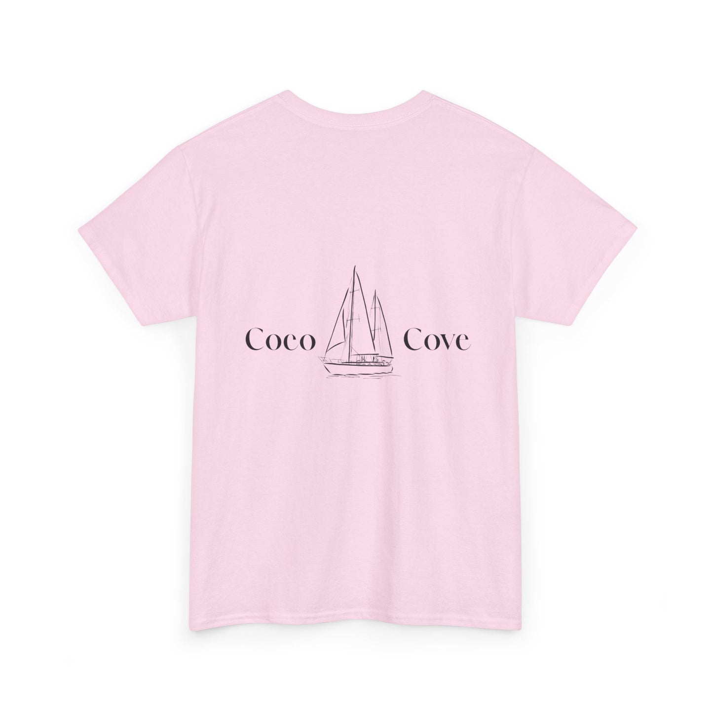 Coastal Sailboat Tee — "Coco Cove" Graphic Cotton T‑Shirt